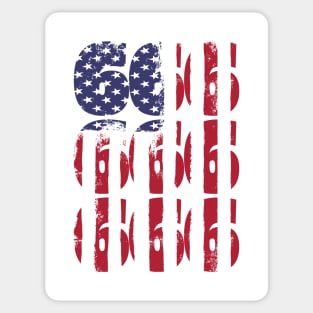 666 Satanic American Flag Sticker